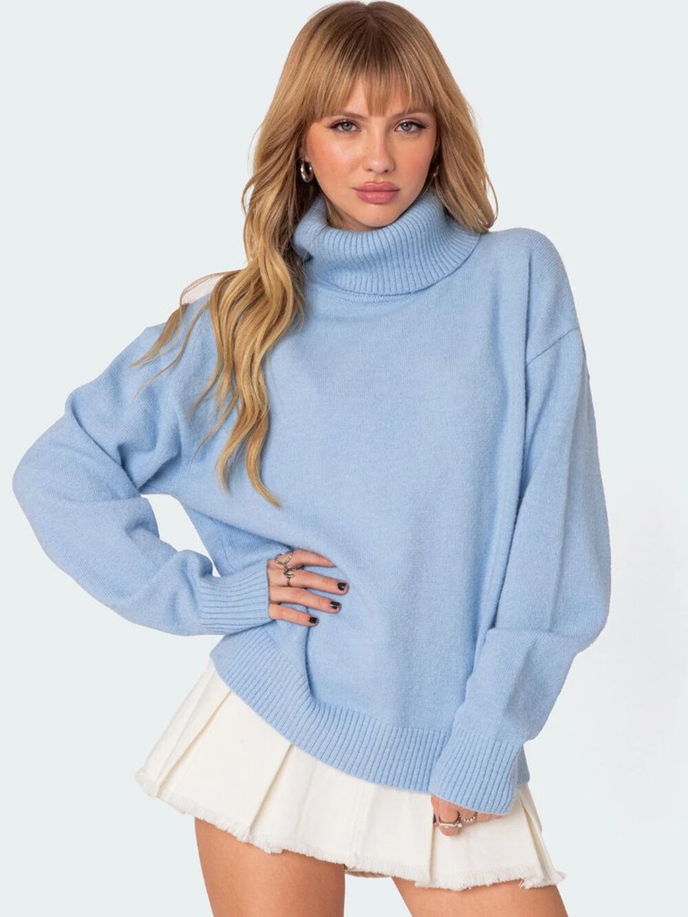 NWT Edikted Isabelle Oversized Turtle Neck Sweater Size XS/S